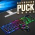 Wired Keyboard Mouse Set Colorful Backlight Ergonomic Mechanical 108 Keys Keyboard 3d Rollers Mouse For Computer Game white