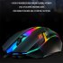 Wired Keyboard Mouse Set Colorful Backlight Ergonomic Mechanical 108 Keys Keyboard 3d Rollers Mouse For Computer Game white
