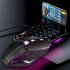 Wired Mouse 1600DPI 125HZ Backlight Ergonomic Office Mouse Quiet Click Gaming Mice For Laptop PC Gamer Desktop S200 mouse   small white box