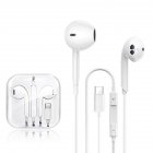Wired Stereo Headset Type-c Stereo In-ear Gaming Ergonomic Earphone Compatible For Ios Android (k18) White