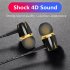 Wired Subwoofer Headphones Electroplating Bass Stereo In ear Earbuds With Mic Hands free Calling Phone Headset Compatible For Android Ios white blue