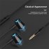 Wired Subwoofer Headphones Electroplating Bass Stereo In ear Earbuds With Mic Hands free Calling Phone Headset Compatible For Android Ios white gold