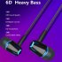 Wired Subwoofer Headphones Electroplating Bass Stereo In ear Earbuds With Mic Hands free Calling Phone Headset Compatible For Android Ios black purple