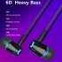 Wired Subwoofer Headphones Electroplating Bass Stereo In ear Earbuds With Mic Hands free Calling Phone Headset Compatible For Android Ios black gold