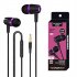 Wired Subwoofer Headphones Electroplating Bass Stereo In ear Earbuds With Mic Hands free Calling Phone Headset Compatible For Android Ios white purple