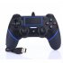 Wired Vibration Game Controller Professional USB PS4 Gamepad for PS4 Black red