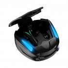 Wireless 5.2 Bluetooth-compatible Gaming Headset Dual Mode Low Latency Sports Tws Stereo Headphones KS25 black