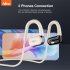 Wireless Air Conduction Headphones Neck Band Earphones Clear Sound Calling Headphones Stereo Earbuds Low Latency White