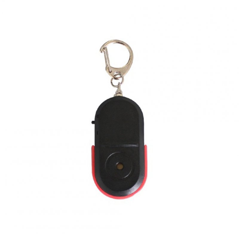 Wireless Anti-Lost Alarm Key Finder Locator Key Chain Whistle Sound LED Light 53*29*11mm red