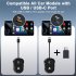Wireless Auto Dongle Plug and Play USB Replacement Easy Use Wireless Auto Adapter for Android Auto Panel Display Black