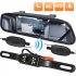 Wireless Backup Camera Kit 4 3 inch Tft Lcd Rear View Mirror Monitor Waterproof Night Vision Back up Camera Kit Black