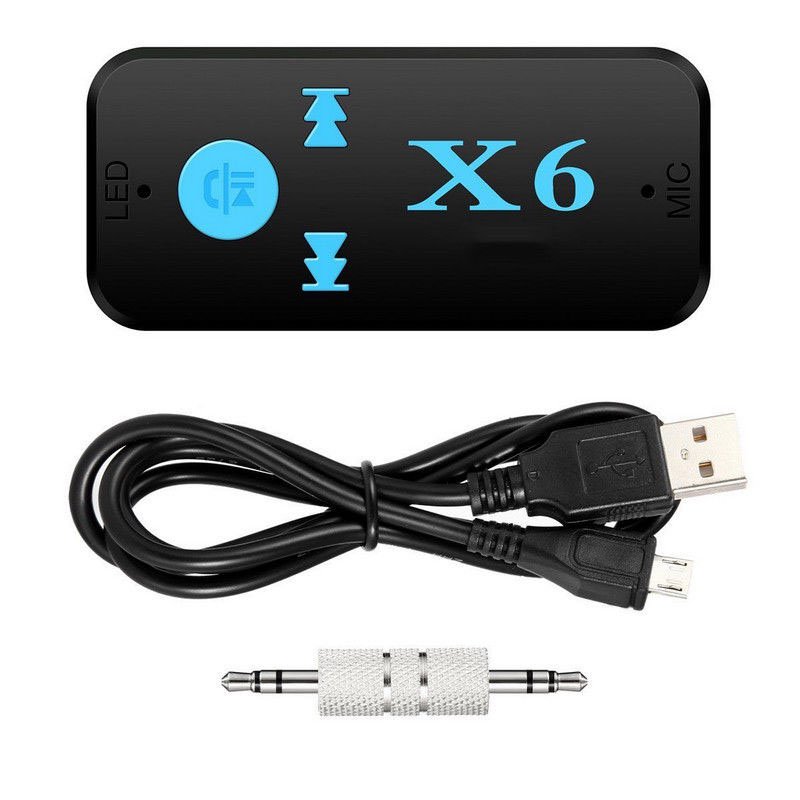 Wireless Bluetooth 4.2 3.5mm AUX Audio Stereo Music Home Car Receiver Adapter black