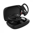 Wireless Bluetooth 5 0 Earphones T17 TWS Digital Display with Charging Box Waterproof Earbuds black
