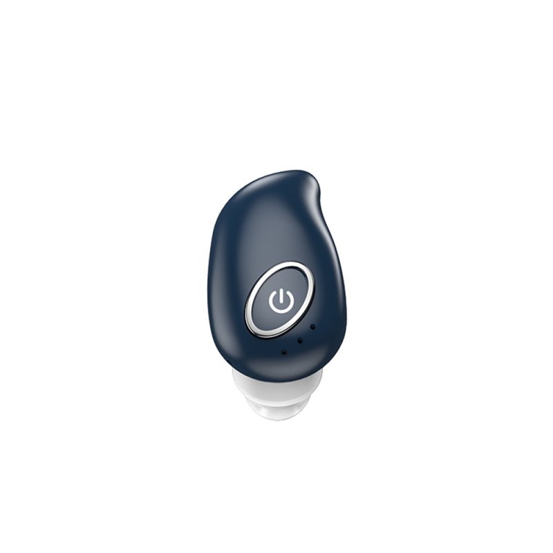 Wireless Bluetooth 5.0 Headphone Mini Long Standby Sports Headset with Charging Box blue