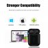 Wireless Bluetooth Earphone V8 Wireless Earphones with Charging Box Case Bluetooth Headset for Phone   Black