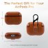 Wireless Bluetooth Earphone Cases For Apple AirPods Charging Headphones For Airpods Synthetic Leather Protective Cover Light Brown
