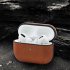 Wireless Bluetooth Earphone Cases For Apple AirPods Charging Headphones For Airpods Synthetic Leather Protective Cover Light Brown