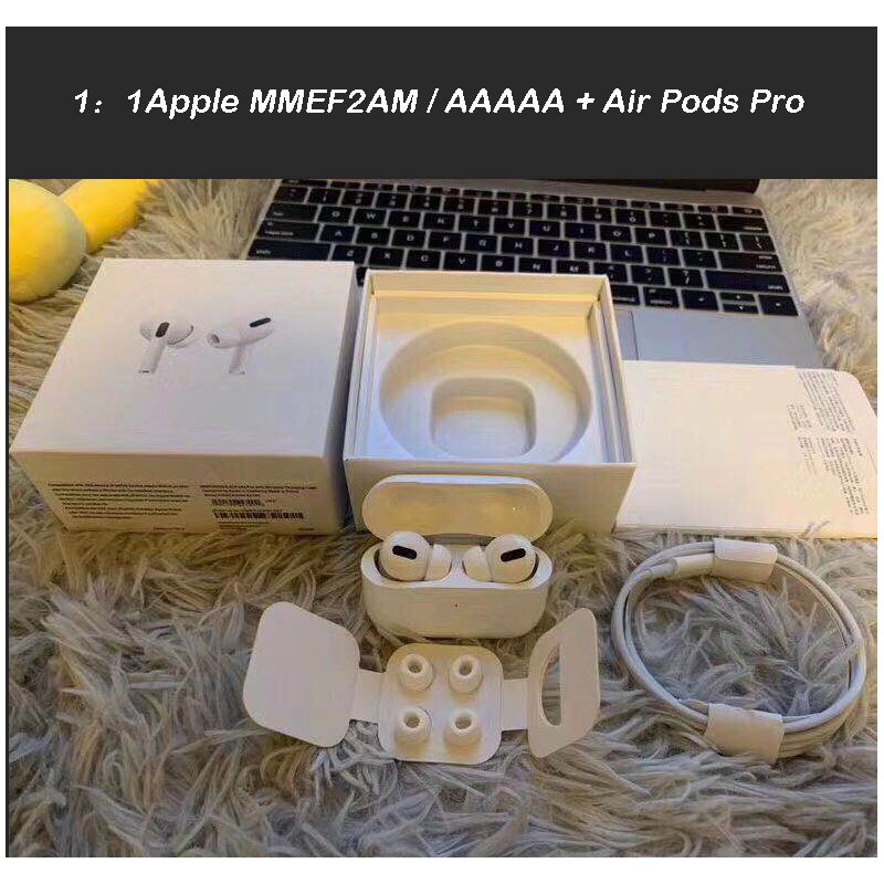 Wireless Bluetooth Earphones with IOS / Android Charging Box for 1Apple MMEF2AM / AAAAA + Air Pods Pro white