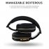 Wireless Bluetooth Foldable Headset FM Radio Stereo Music Portable Headset Black and silver