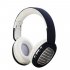 Wireless Bluetooth Foldable Headset FM Radio Stereo Music Portable Headset Navy blue
