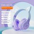 Wireless Bluetooth Headphone Gradient Color Luminous Cat Ears Gaming Headset Lovely Christmas Gifts black