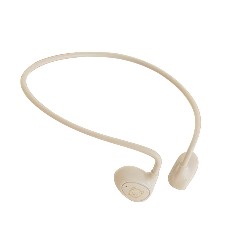 Wireless Bluetooth Headphones Air Conduction Open Ear Stereo Earphone Lightweight Sports Headset beige pooh