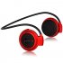 Wireless Bluetooth Headphones FM Radio Sport Music Stereo Earpics Micro SD Card Slot Headset red