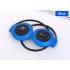 Wireless Bluetooth Headphones FM Radio Sport Music Stereo Earpics Micro SD Card Slot Headset blue