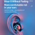 Wireless Bluetooth Headset with Digital Display Half In ear Sports Stereo Hanging Neck Headphones Black