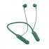 Wireless Bluetooth Headset with Digital Display Half In ear Sports Stereo Hanging Neck Headphones Blue