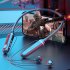 Wireless Bluetooth Headset with Digital Display Half In ear Sports Stereo Hanging Neck Headphones Blue