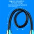 Wireless Bluetooth Headset with Digital Display Half In ear Sports Stereo Hanging Neck Headphones Blue