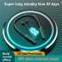 Wireless Bluetooth Headset with Digital Display Half In ear Sports Stereo Hanging Neck Headphones Pink