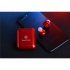 Wireless Bluetooth Headset In Ear Stereo Noise Cancellation Earphone with Charging Box red