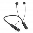 Wireless Bluetooth Headset Led Digital Display Hanging Neck Stereo Noise Cancelling Sports Earphones Bl 021 Black