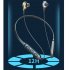 Wireless Bluetooth Headset Hanging Neck Sports Earphone Stereo Game Music Headphone With Microphone black gold