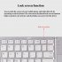 Wireless Bluetooth Keyboard Rechargeable Super Thin 3 Folding Keypad with Touchpad for Phone Tablet Silver White