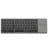 Wireless Bluetooth Keyboard Rechargeable Super Thin 3 Folding Keypad with Touchpad for Phone Tablet Silver White