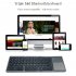 Wireless Bluetooth Keyboard Rechargeable Super Thin 3 Folding Keypad with Touchpad for Phone Tablet Silver White