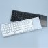 Wireless Bluetooth Keyboard Rechargeable Super Thin 3 Folding Keypad with Touchpad for Phone Tablet Silver White