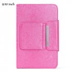 Wireless Bluetooth Keyboard For Tablet PU Leather Case Stand Cover +OTG+pen For Pad 7 8 Inch 9 10 Inch  Pink_9/10 inch