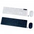 Wireless Bluetooth Keyboard Mouse Set 2 4g Plug Play Waterproof Keyboard Mouse For Desktop Laptop Compact White