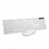 Wireless Bluetooth Keyboard Mouse Set 2 4g Plug Play Waterproof Keyboard Mouse For Desktop Laptop Compact White