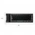 Wireless Bluetooth Keyboard Rechargeable Foldable Silicone Soft Keyboard Compatible For Ios Android Phone Tablet blue