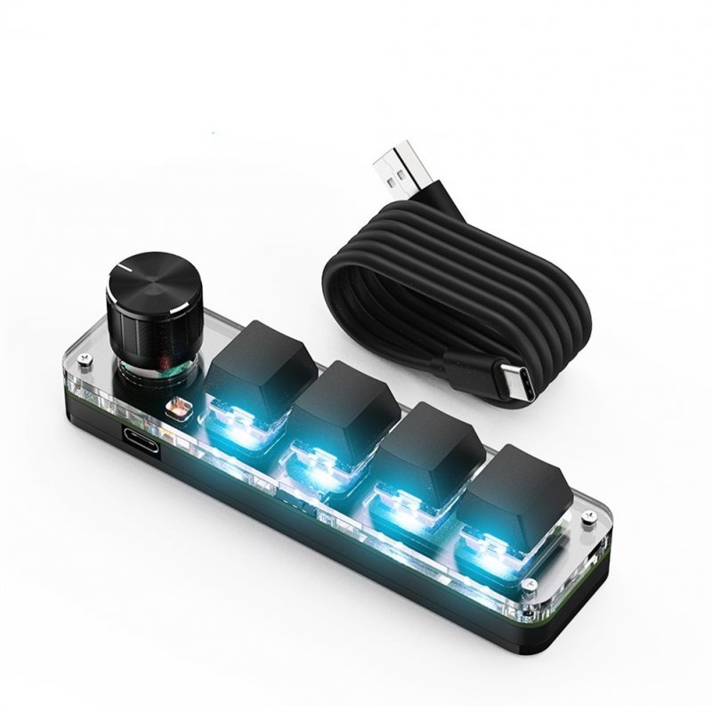 Wireless Bluetooth Mechanical Keyboard Custom Mini Keypad Black