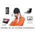 Wireless Bluetooth Smart Earphone Music Knitted Hat Winter Warm Cap with Mic Speaker for iOS Android blue