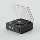 Wireless Bluetooth Speaker Alarm Clock Cute Retro Vinyl Turntable Small Audio