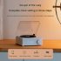 Wireless Bluetooth Speaker Alarm Clock Cute Retro Vinyl Turntable Small Audio Desktop Ornament White