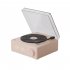 Wireless Bluetooth Speaker Alarm Clock Cute Retro Vinyl Turntable Small Audio Desktop Ornament Yellow