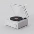 Wireless Bluetooth Speaker Alarm Clock Cute Retro Vinyl Turntable Small Audio Desktop Ornament Yellow